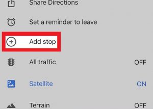 Add Stops in Google Maps