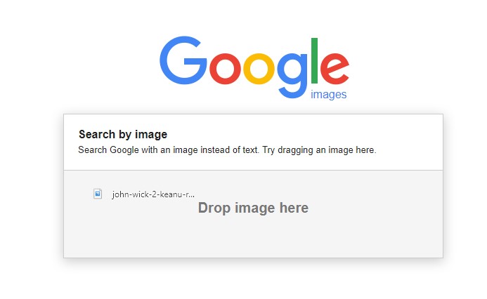 Google image drag and drop