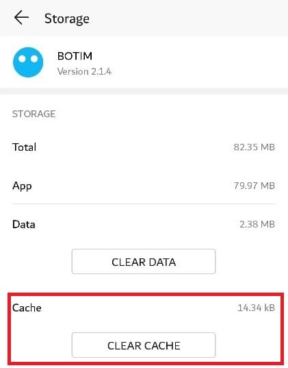 Click Clear Cache