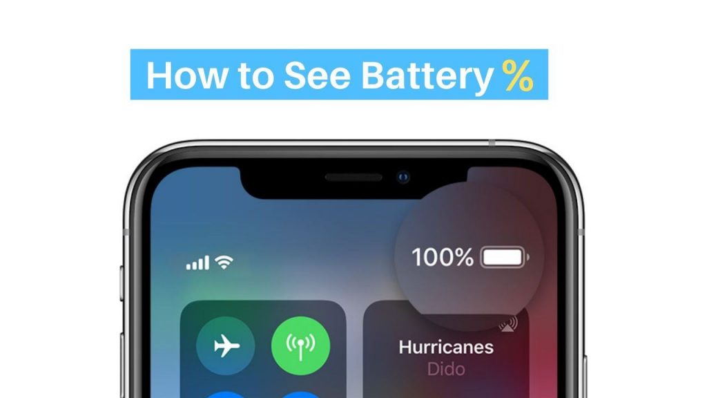 How to show iPhone X 11 %