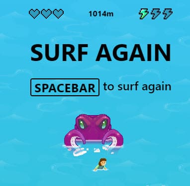 Surf Game Octopus attack