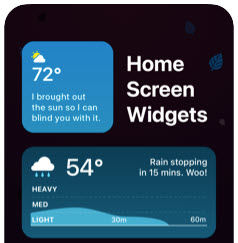 Carrot Weather app widget