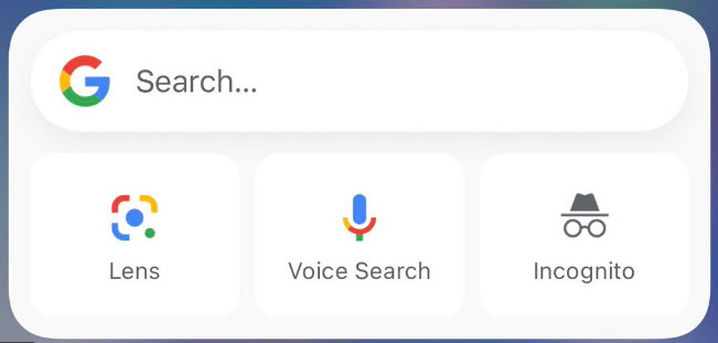 Google widget iOS 14