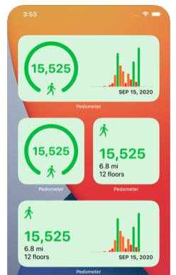 Pedometer App widget