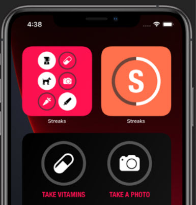 Streaks app widget iOS 14