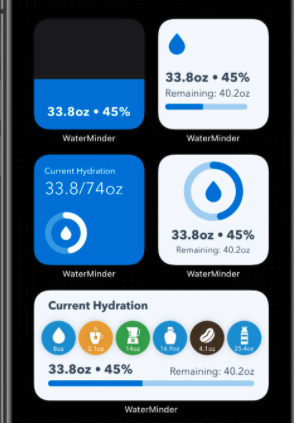 Water Minder iOS 14 widget