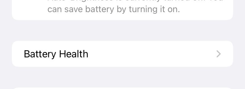 Battery health