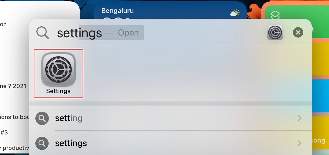 Settings App