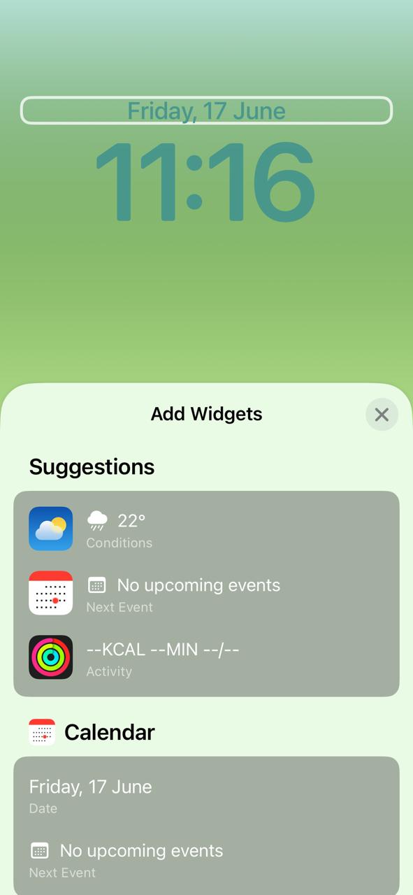 Adding Widgets