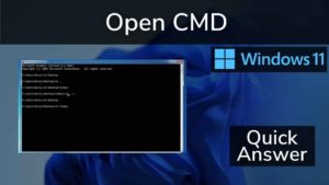 Read more about the article How to open Command Prompt in Windows 11