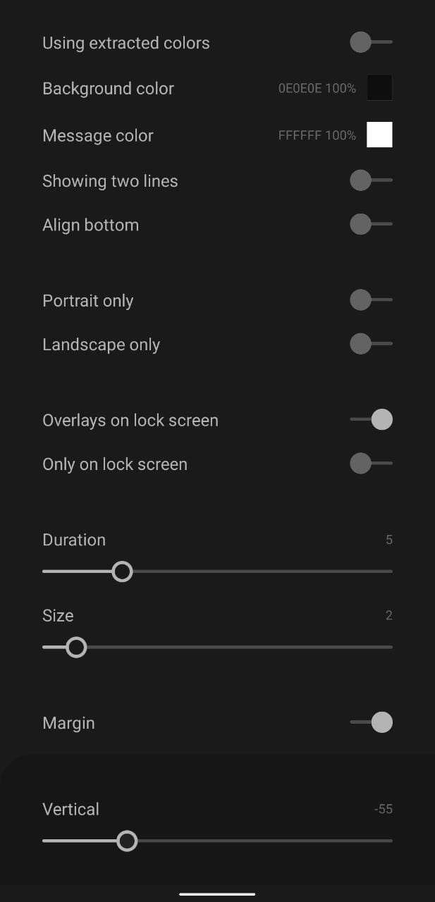 Change Margin Vertical